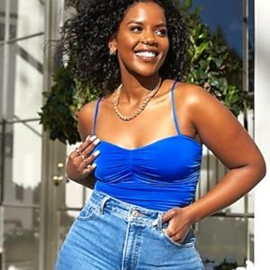 Body Contour Double Layer Ruched Thong Bodysui